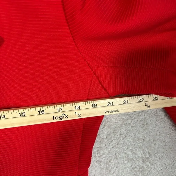 Yves Saint Laurent Encore Women’s Red Suit Jacket & Skirt 100% Wool Size 12 - Picture 6 of 16